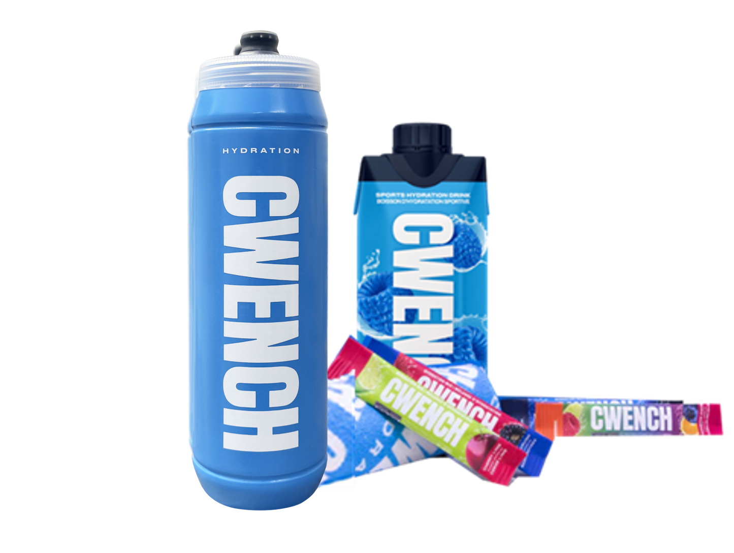 Set: Team Bottle plus 4 Sticks, RTD Blue Raspberry und Towel